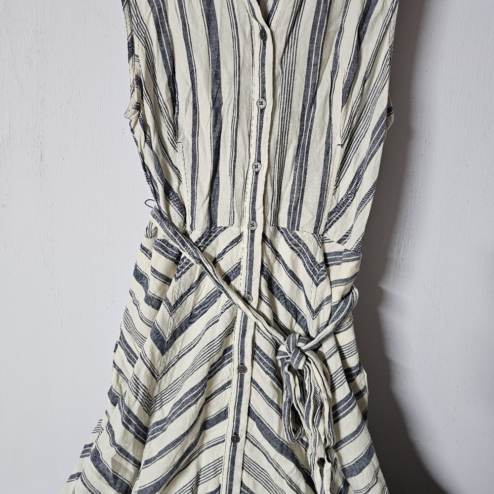 Maeve Coastel Maxi Long Button Down Sleeveless Collard Dress Womens Size Small - Picture 4 of 12